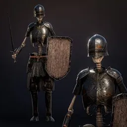 Skeleton Knight Rigged