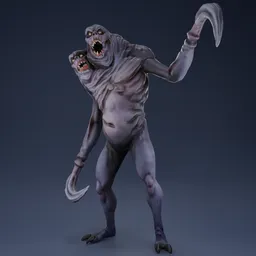 Two Head Creature- Rigged