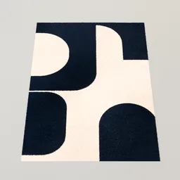 Geometric Contrast Rug