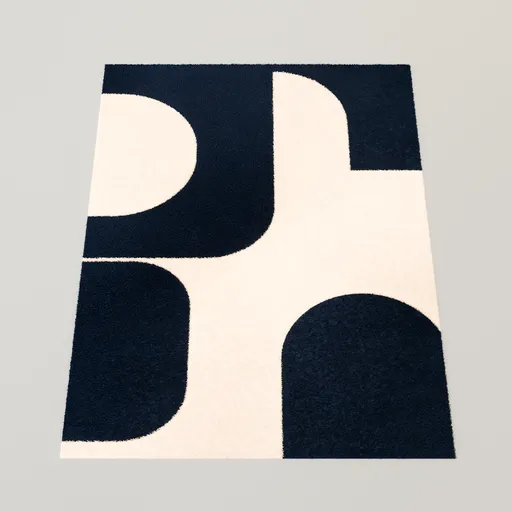 Geometric Contrast Rug
