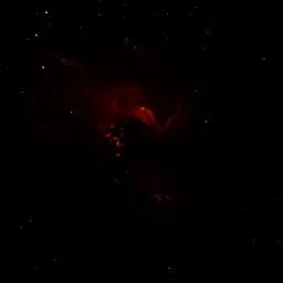 Volumetric Dark Red Nebula Deep Space