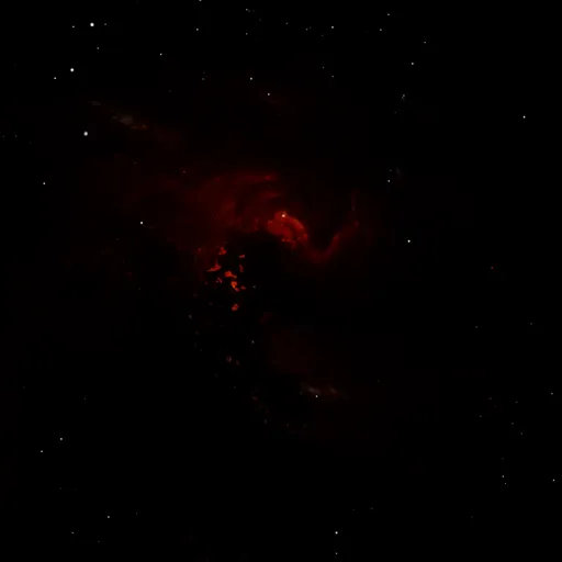 Volumetric Dark Red Nebula Deep Space