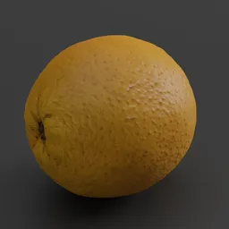 Highly detailed orange 3D model with realistic 4K textures, ideal for Blender rendering and CGI projects.