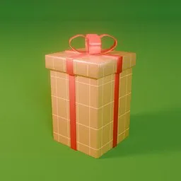 Christmas Box gold red