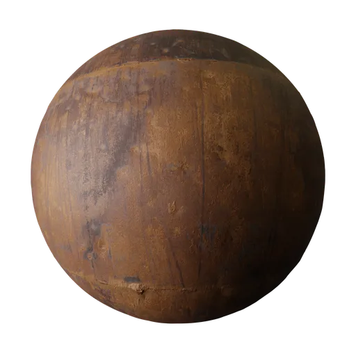 Heavily Rusted Orange Metal Plate