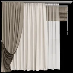 MI Silk And Cotton Curtain Set