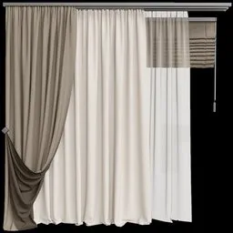 MI Silk And Cotton Curtain Set