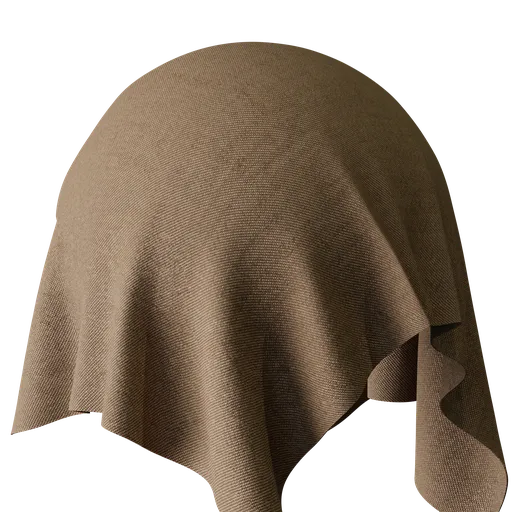High-resolution 4K PBR sand-colored fabric texture for 3D modeling in Blender and other applications.