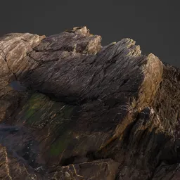 Rugged Rock Ocean Coast Photoscan