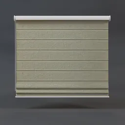 Beige Roman shade 3D model with realistic texture for Blender rendering.