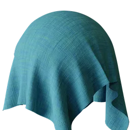 Cyan Linen Fabric