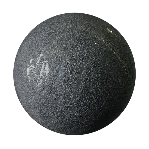 High-resolution PBR wet cracked tarmac texture for realistic 3D rendering in Blender and other software.