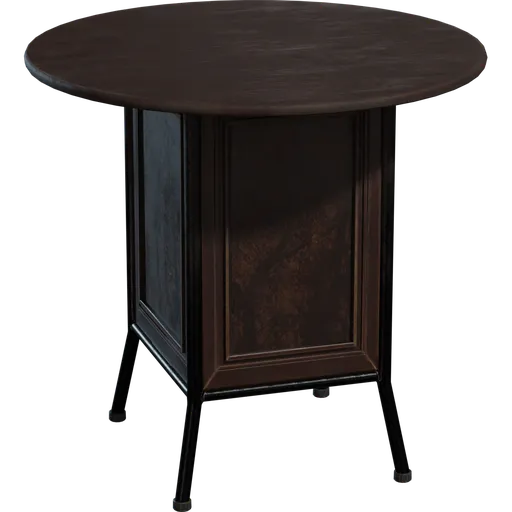 Round Wooden Table 02