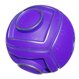 Realistic aged purple metal PBR material with fine scratches and surface wear for 3D modeling and rendering.