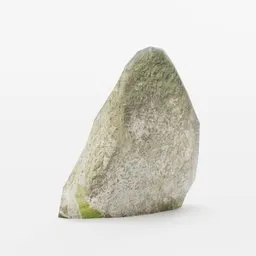 Realistic Blender 3D model of a low-poly ancient standing stone suitable for virtual landscapes and historical scenes.