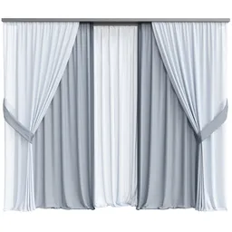 MI Silk And Cotton Curtain Set
