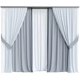 MI Silk And Cotton Curtain Set