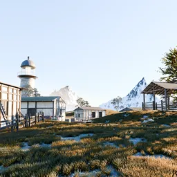 Fall Landscape with Lighthouse