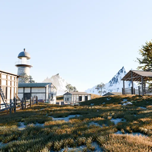Fall Landscape with Lighthouse