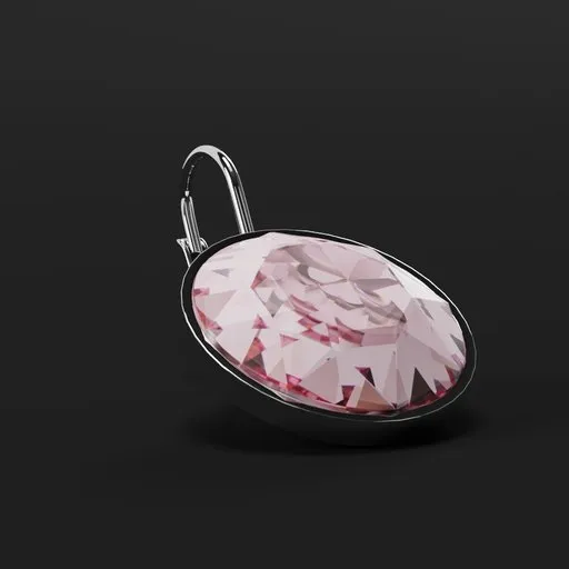 Pink Gem Earring