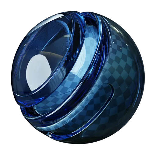 Procedural PBR Colored Crystal Glass shader with dynamic reflection for 3D rendering in Blender.
