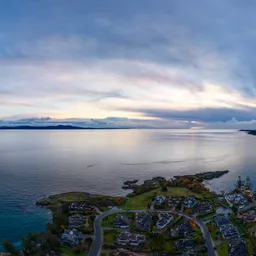 Aerial Cloudy Sunrise Coast