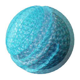 Blue patterned glass