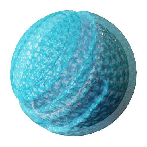 Blue patterned glass