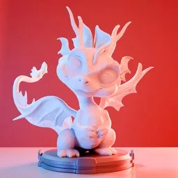 Little dragon cartoon style high detail