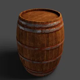 Old wooden barrel big