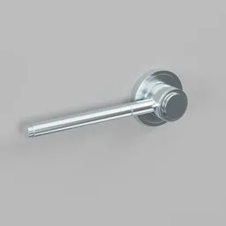 Modern Cylindrical Silver Door Handle