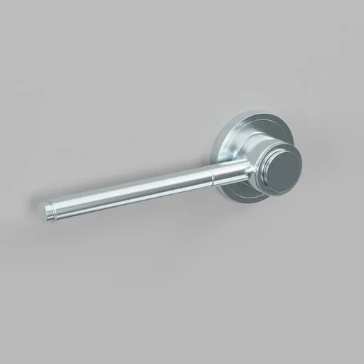 Modern Cylindrical Silver Door Handle