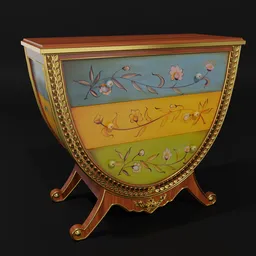 Rococo Dresser 3 with Golden Ornaments