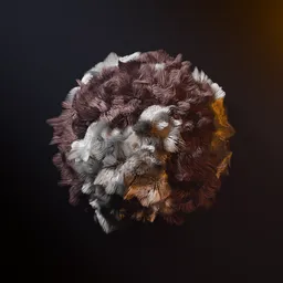 Two-Tone Furry Sphere with Rim Light