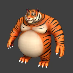 Stylized Tiger Character  Fully Rigged