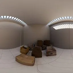 Minimal Skylight Storage Corridor