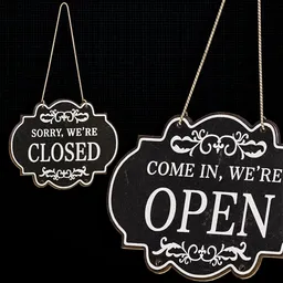Vintage Hanging Sign - OPEN / CLOSED