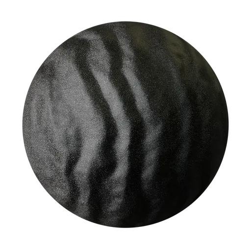 High-quality PBR Black Sand material texture for 3D rendering in Blender and other software.