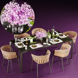 Ria Dining with woven rope