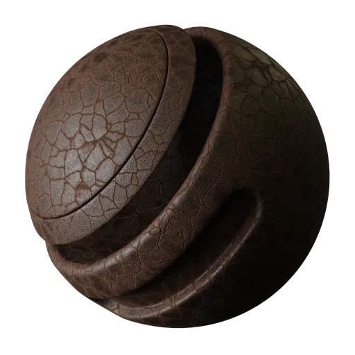 Procedural Cracked Brown Leather