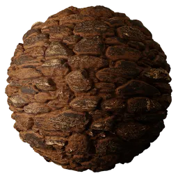 Stone Cobble Wall Gold