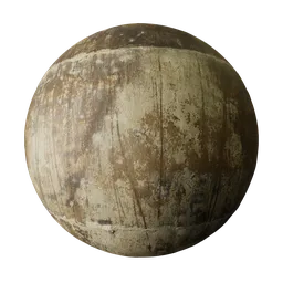 Rust Streaked Cream Metal Plate