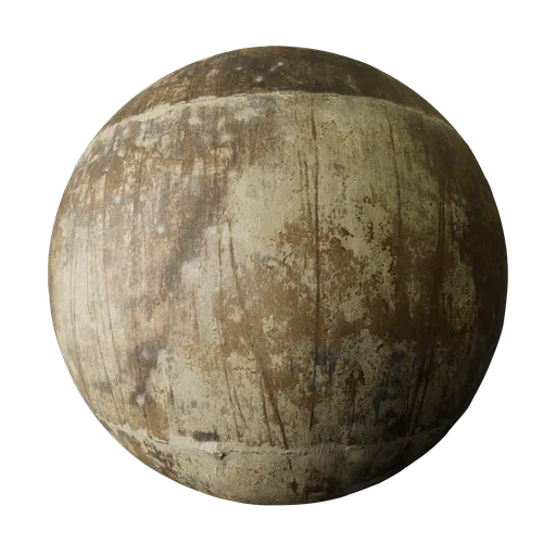Rust Streaked Cream Metal Plate