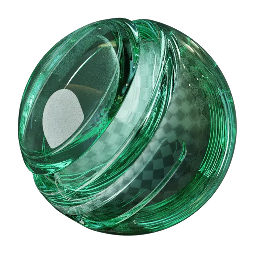 High-quality Pulegoso glass shader for 3D rendering with procedural single-node setup suitable for Blender and PBR workflows.