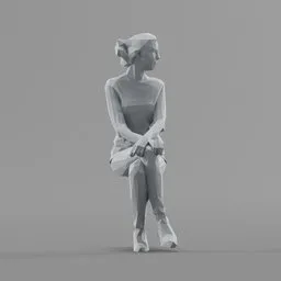 Lowpoly Female Sitting