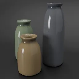 Three Ceramic Vase Set