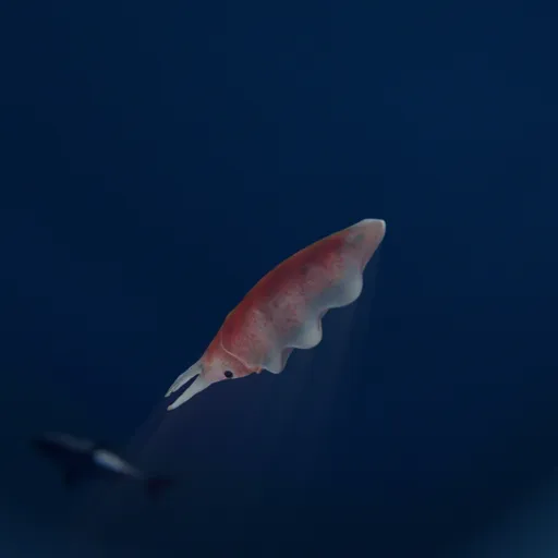Realistic 3D squid with detailed texture and controllable tentacles, ideal for Blender rendering.