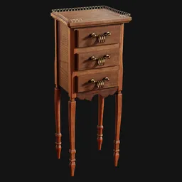Louis XVI-Style Three-Drawer Table