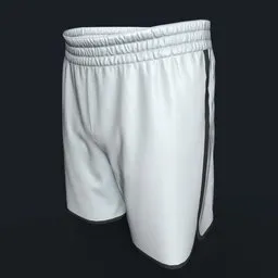 White Men's Sports Shorts