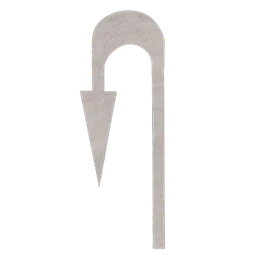 Through And U Turn Arrow Road Marking